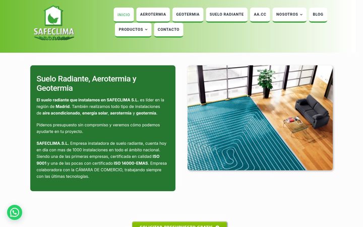 Screenshot of safeclima.com