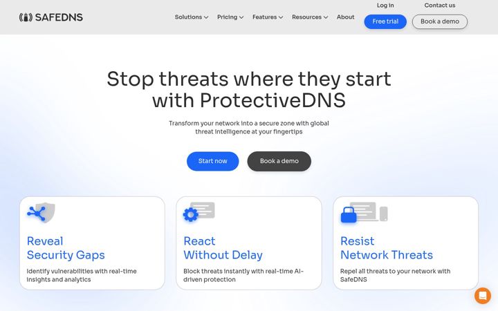 Screenshot of safedns.com