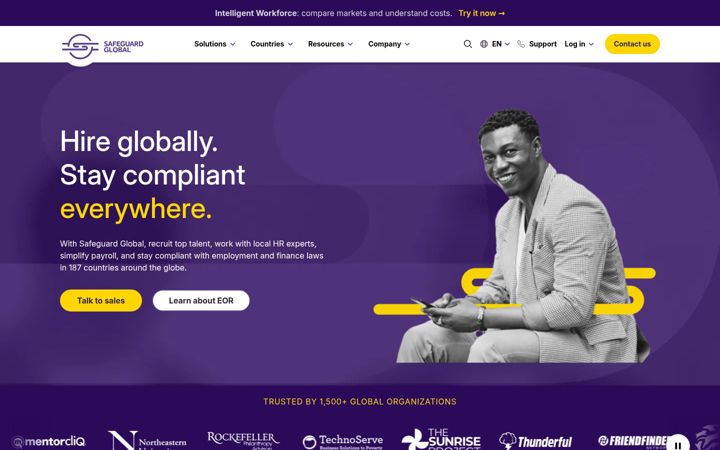 Screenshot of safeguardglobal.com