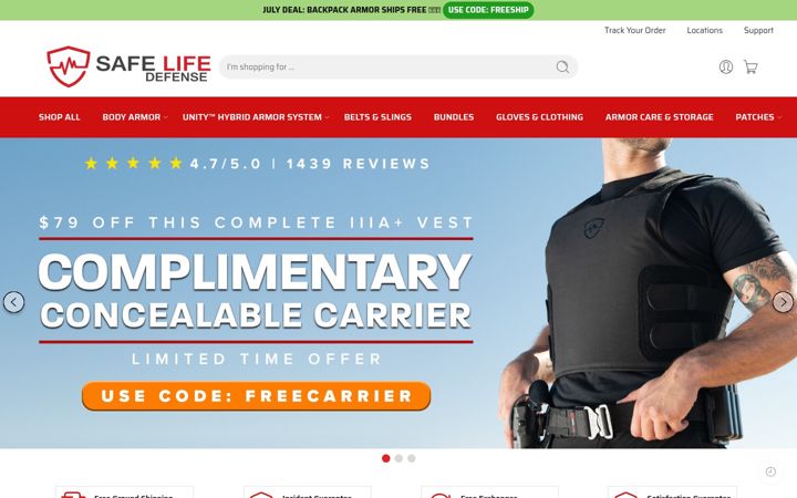 Screenshot του safelifedefense.com
