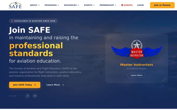 Screenshot of safepilots.org