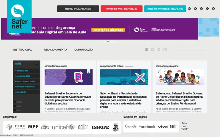 Screenshot of safernet.org.br