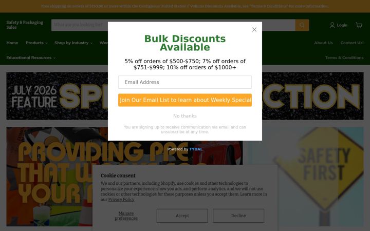 Screenshot of safetypackonline.com
