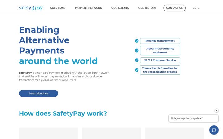 Screenshot of safetypay.com