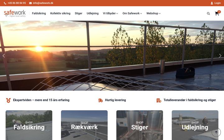 Screenshot of safework.dk