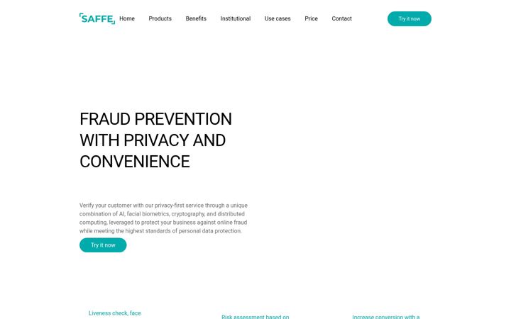 Screenshot of saffe.ai