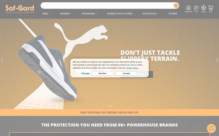 Screenshot of safgard.com
