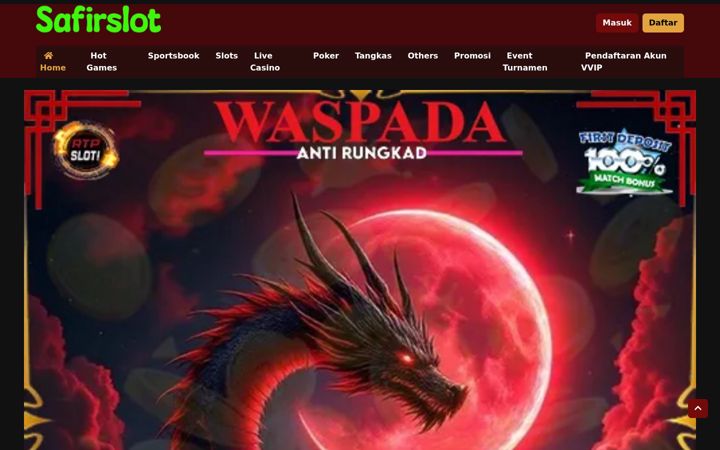Screenshot di safirslots.com