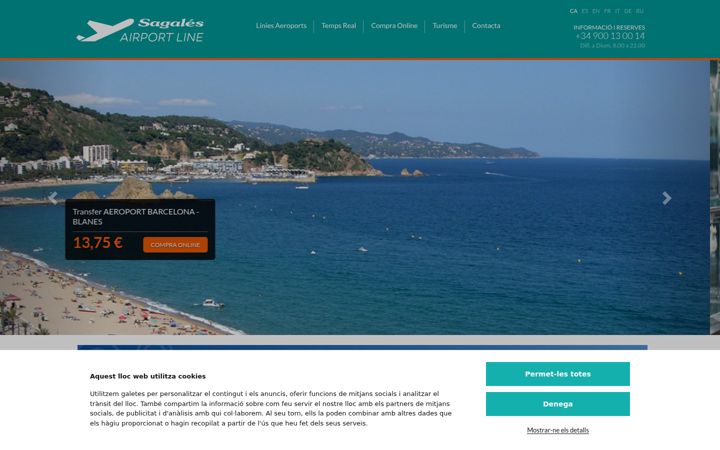 Екранна снимка на sagalesairportline.com