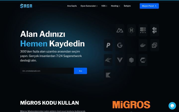 Skærmbillede af saganetwork.net