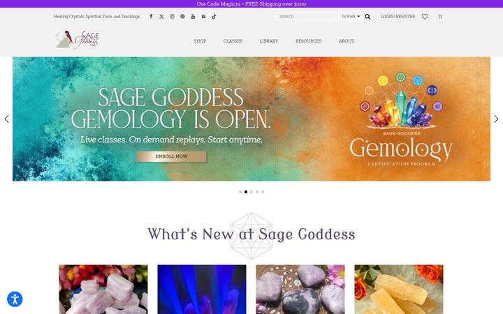 Screenshot von sagegoddess.com