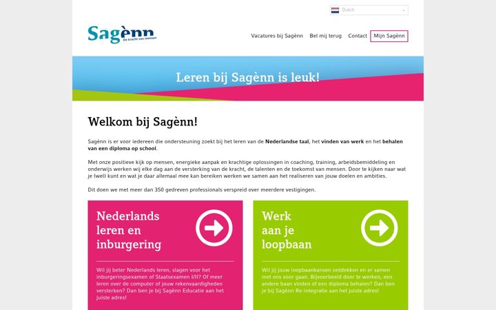 Screenshot of sagenn.nl