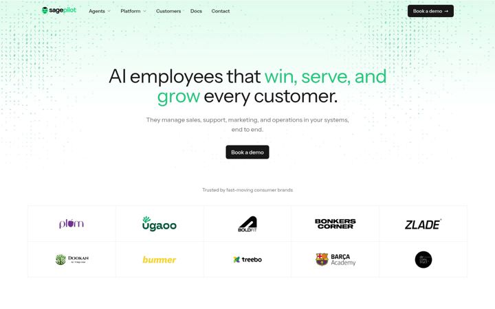 Screenshot of sagepilot.ai