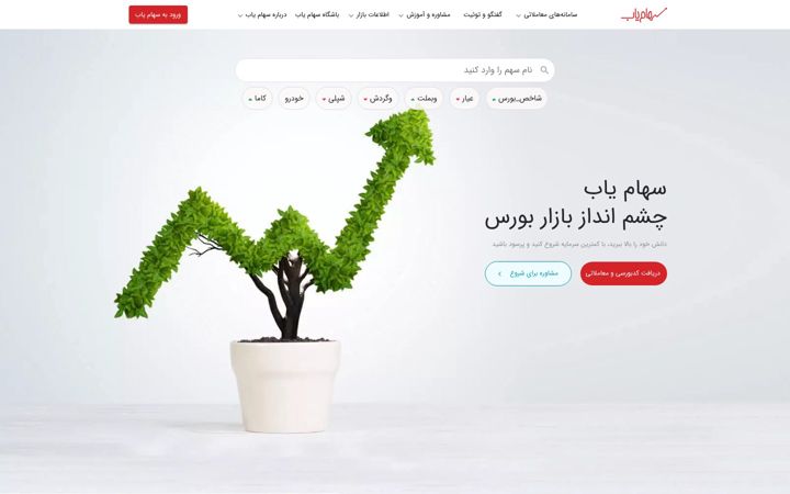 Screenshot of sahamyab.com