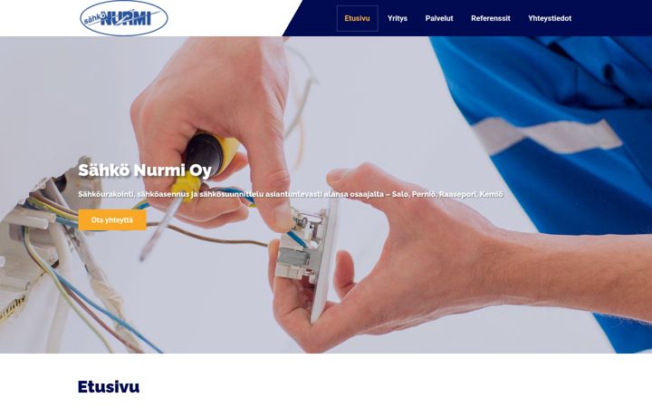 Screenshot of sahkonurmi.fi