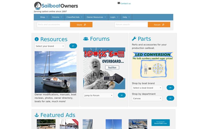 Screenshot of sailboatowners.com