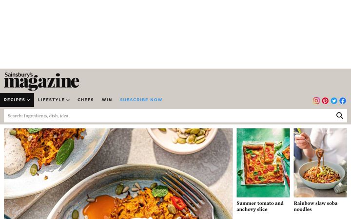 Screenshot ta' sainsburysmagazine.co.uk