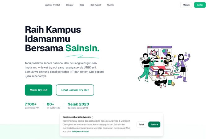 Screenshot of sainsin.com