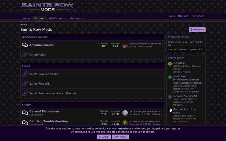 Screenshot of saintsrowmods.com