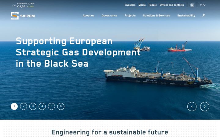 Screenshot of saipem.com