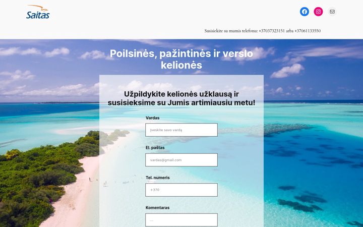 Screenshot of saitas.lt