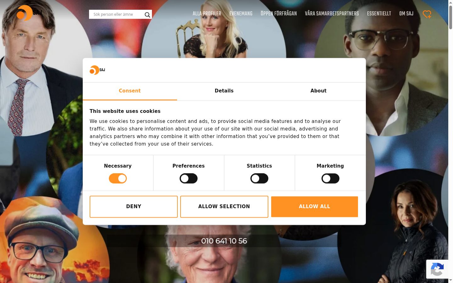 Screenshot tal-banner tal-kunsens muri qabel kwalunkwe interazzjoni