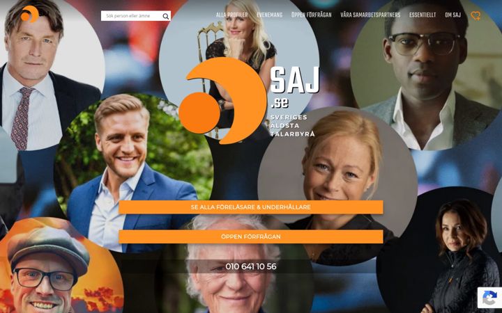 Screenshot of saj.se