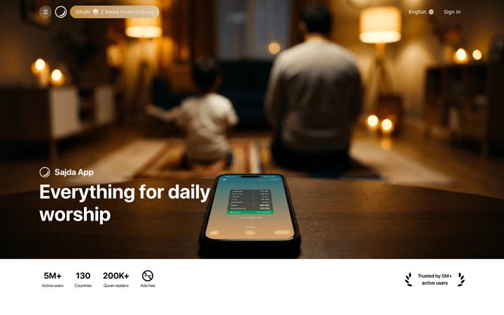 Screenshot του sajda.com