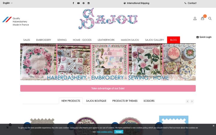 Screenshot of sajou.fr