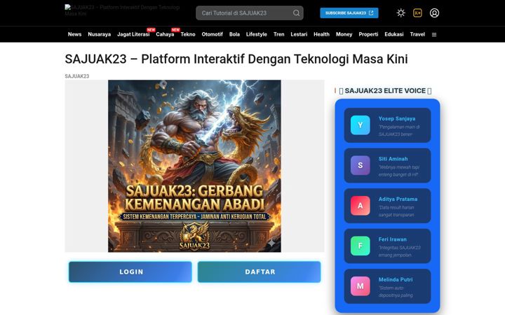 Screenshot of sajuak23.com
