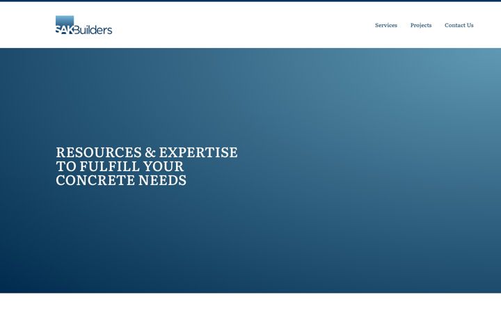 Screenshot of sakbuildersinc.com