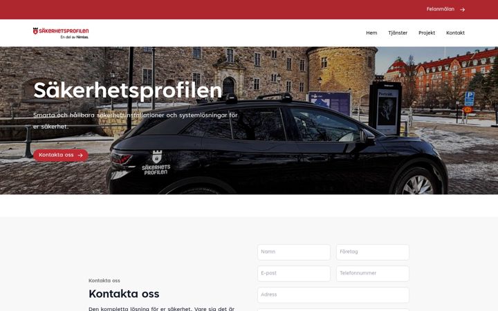 Zrzut ekranu sakerhetsprofilen.se