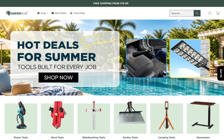Screenshot of sakerplus.com