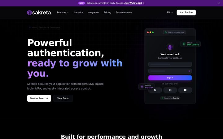 Screenshot of sakreta.com