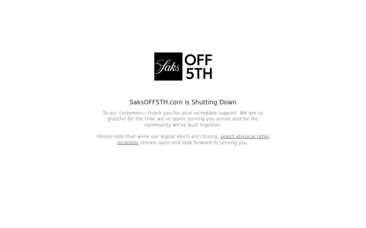 Ekrānuzņēmums no saksoff5th.com
