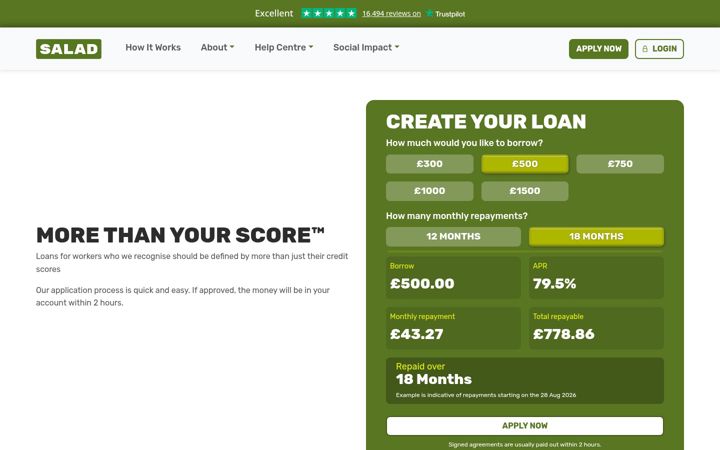 Screenshot of saladmoney.co.uk