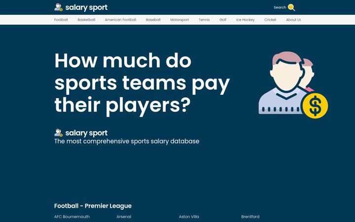Screenshot of salarysport.com