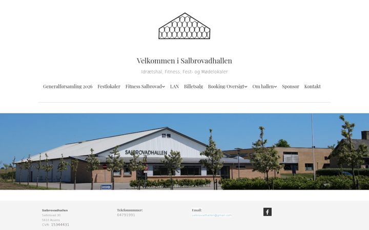 Screenshot of salbrovadhallen.dk