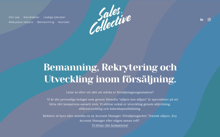 Skärmbild av salescollective.se
