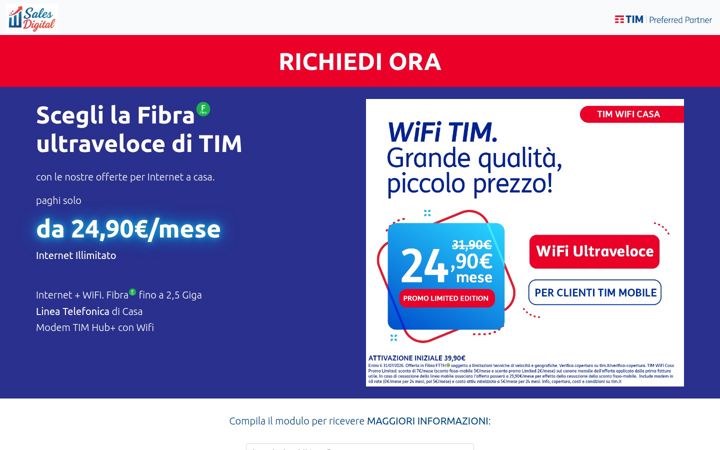Screenshot di salesdigitalpartnertim.it