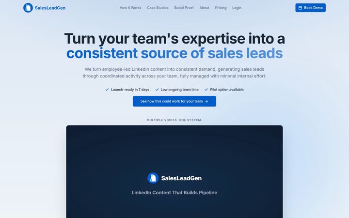 Screenshot of salesleadgen.com