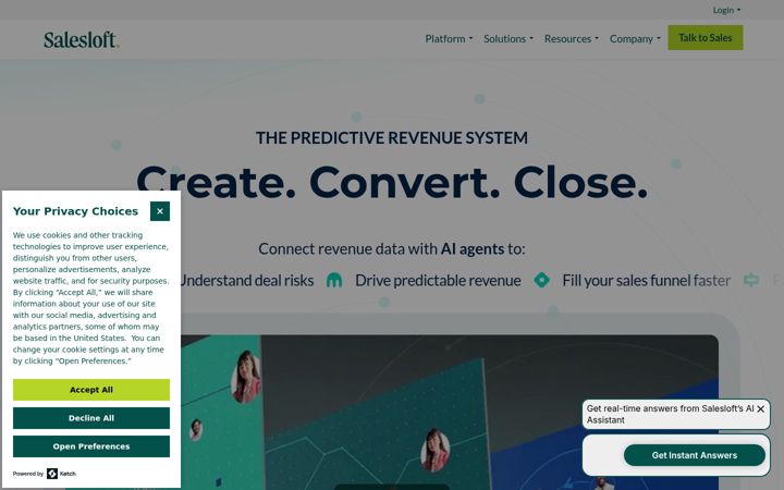 Screenshot του salesloft.com