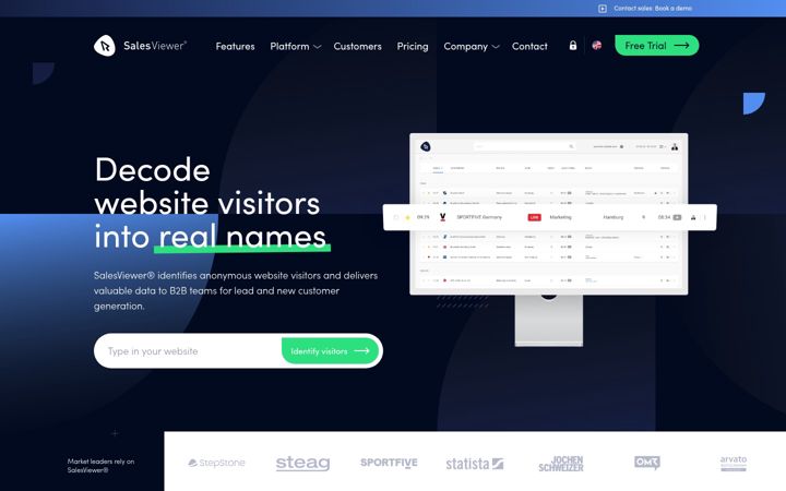 Screenshot of salesviewer.com