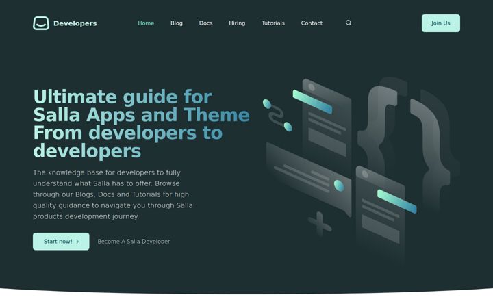 Screenshot of salla.dev