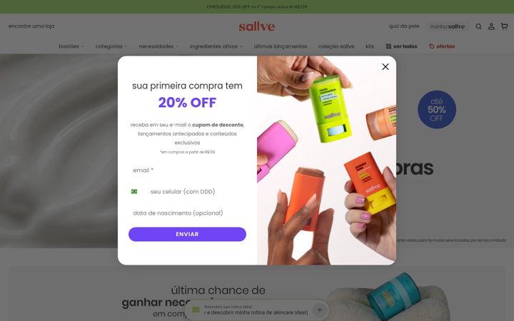 Screenshot of sallve.com.br