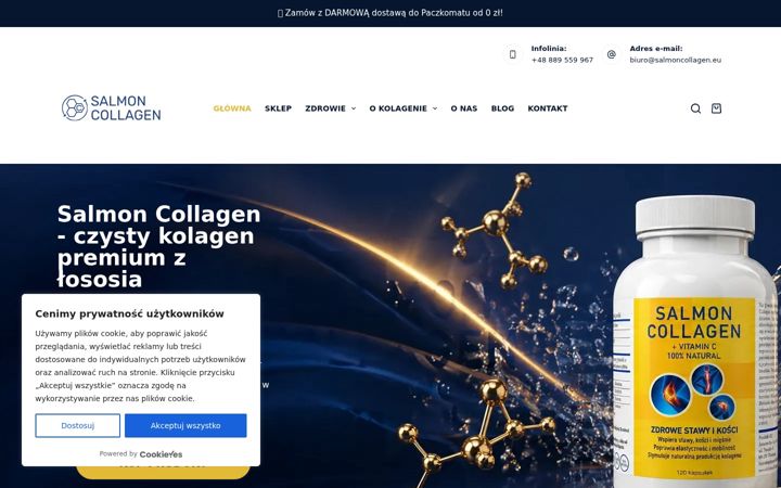 Screenshot ta' salmoncollagen.eu