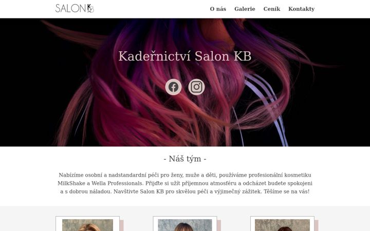 Skærmbillede af salon-kb.cz