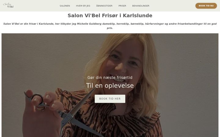 Skærmbillede af salon-vibel.dk