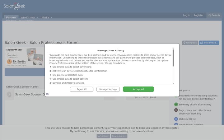 Screenshot of salongeek.com
