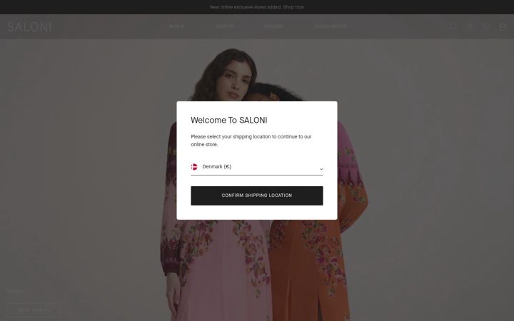 Screenshot of saloniworld.com